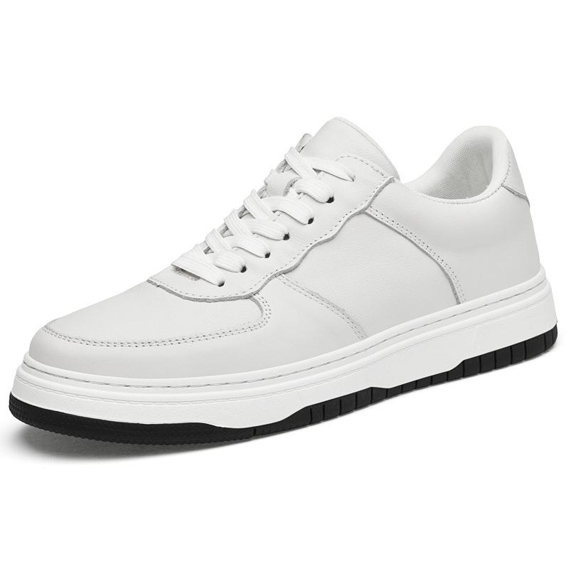 Men s White Retro Low-Top Canvas and Cowhide Sneakers 41 белый