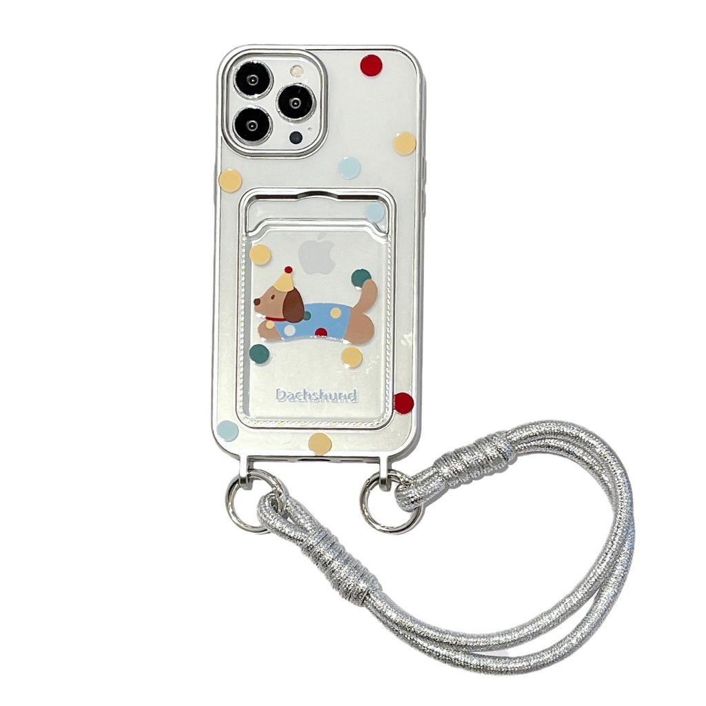 Cute 14 Dog 13 Colorful Dots 15 Phone Case 11 Bracelet Protective Cover for Apple IPhone16promax