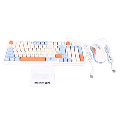 Oyuncu Klavyesi ve Mouse Seti Ergonomik Mekanik Hisli USB Kablolu Bilgisayar Klavyesi ve Mouse