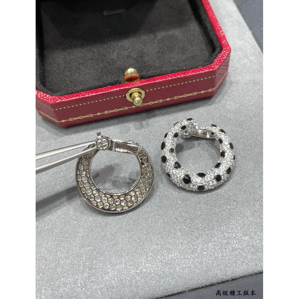 Leopard Spotted Earrings Women Can Wear, Adding Rivet Elements Fashionable and Exquisite High-end Customized Electroplating 18k Gold