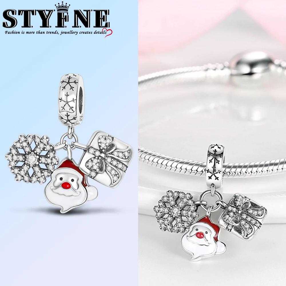 Charms Plata Originales Christmas House Beads For Charms Copper Bracelet Beads Jewellery Making Women'S Gift