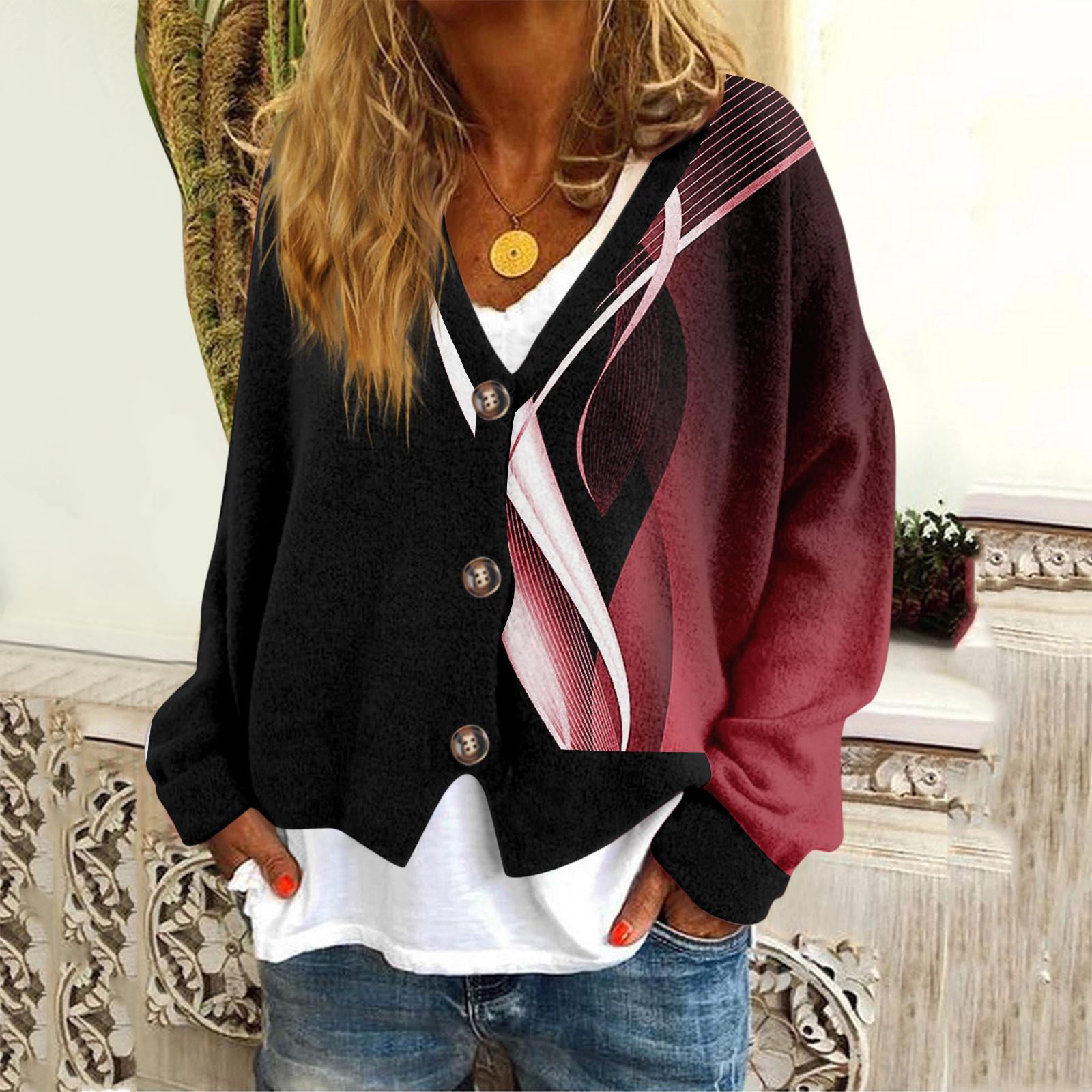 

Жіноча модна різдвяна куртка зі сніговиком і сніжинками з довгим рукавом, кардиган M винний