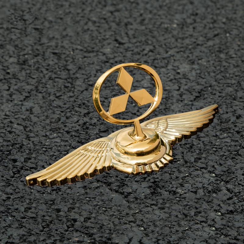 Car Metal Chromed Emblem Front Hood Badge for Mitsubishi L200 Pajero RALLIART ASX Lancer Outlander Mirage Eclipse Decoration