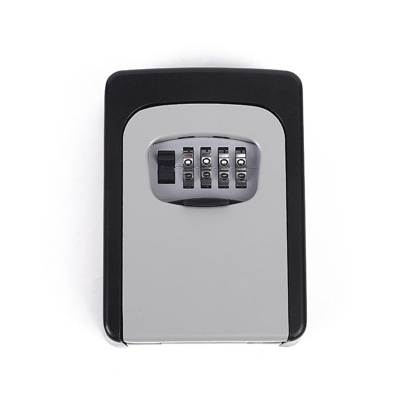 Zinc Alloy Material Wall Mount Key Lock Box 4 Digit Password Code Security Lock Home Office Key Safe Secret Storage Box