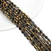 Oval Faceted Gold-Edged Glass Crystal Rice Beads for Jewelry Making