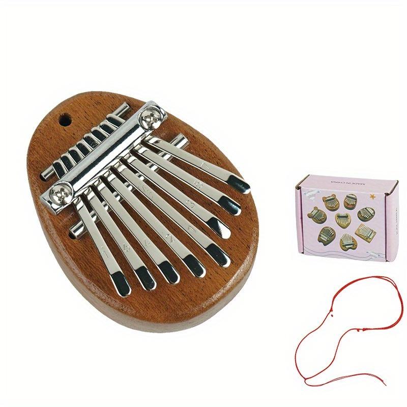 

Safe And Environmentally Friendly Solid Wood 8-Tone Mini Thumb Piano, With Crisp Sound And Portable Wooden Finger Piano коричневий