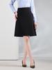 Black High Waist Slim A-Line Skirt with Slit - New Trend, Elegant, Short, and Sophisticated Design