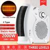 Portable Electric Fan Heater Personal Space Electric Air Heater Fan Warmer Winter Office Home Desktop 2000W