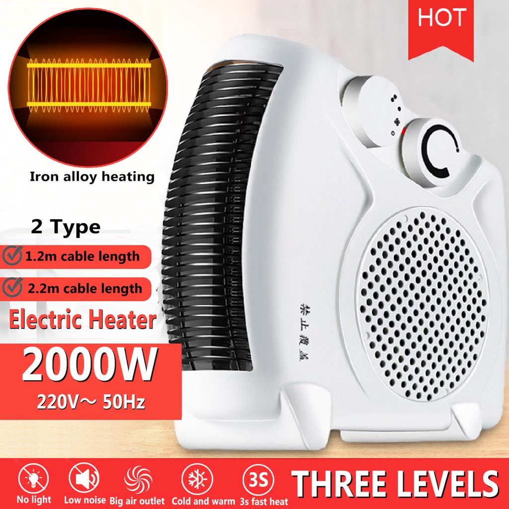 Portable Electric Fan Heater Personal Space Electric Air Heater Fan Warmer Winter Office Home Desktop 2000W