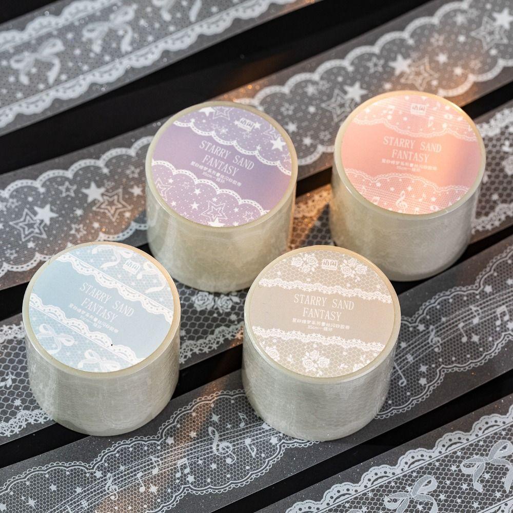 Star Sand Dream Series Washi Tape Fine Glitter Die-Cut Tape Aesthetic Stickers Journal Decor