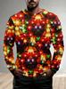 Funny Christmas Ornament Printed T-Shirt Santa Claus Costume 3D Print Men's Long Sleeve T Shirt Harajuku Pullovers Men Clothing