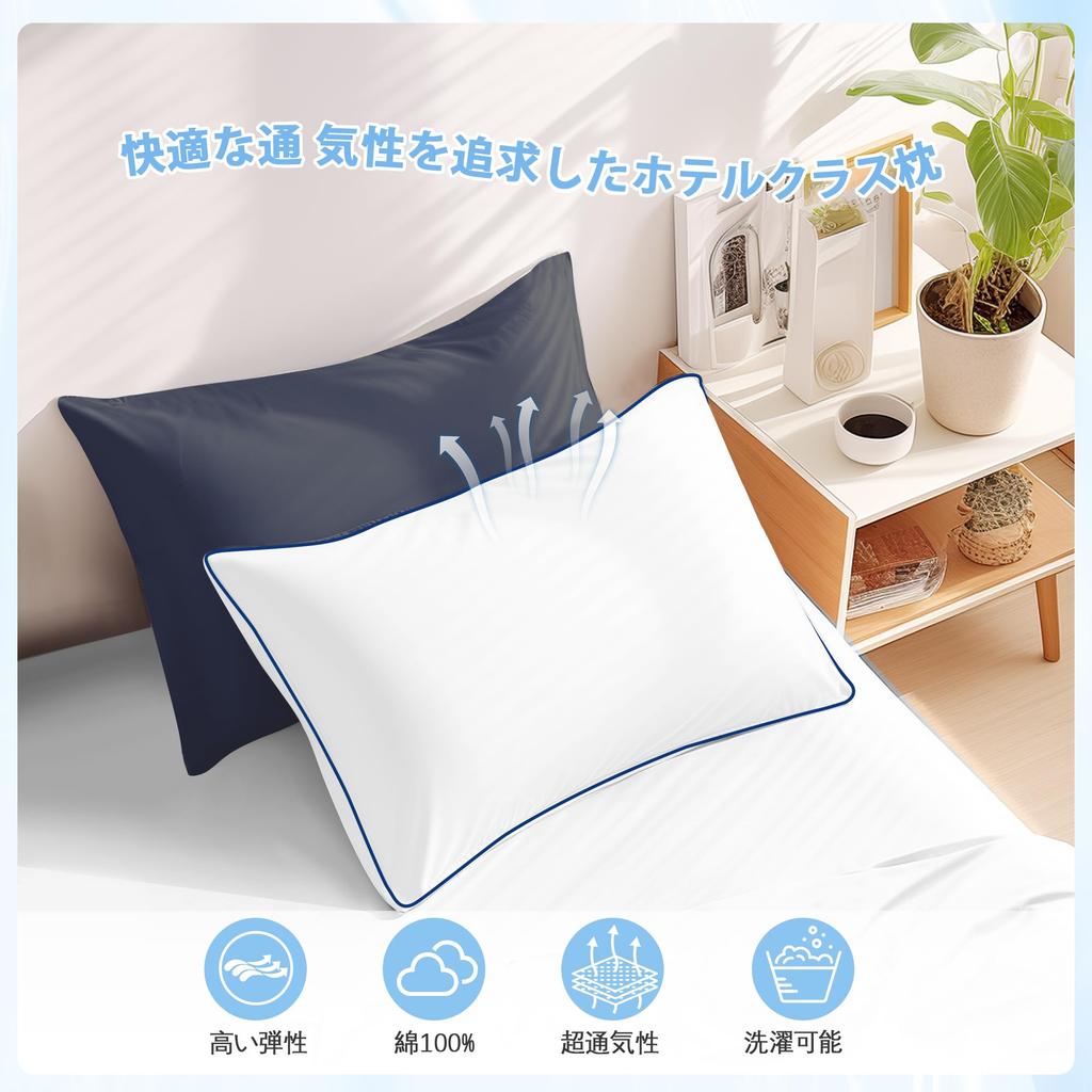HAODEMI Hotel-Quality Soft Pillow, Suitable for Side, Back, and Stomach Sleepers, Fully Washable, Double-Sided Bedding Pillow, 634320cm, White Pillow