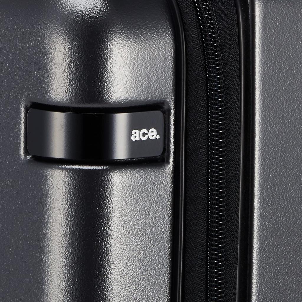 [ace. TOKYO] Cornerstone 2-Z Suitcase No. 06863, 38L (Expanded), 3.2kg, 2-3 Nights, Expandable, 54cm, Gunmetallic, One Size