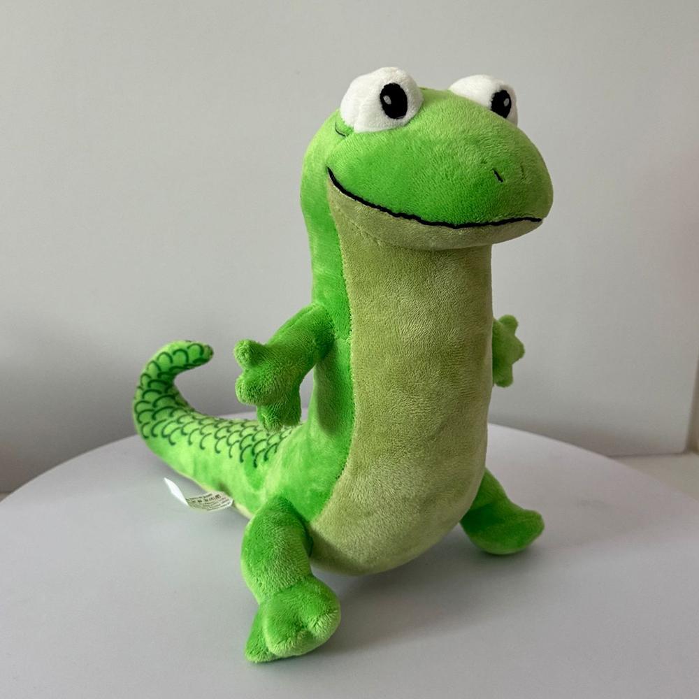 Hoppers Eidechse Tom Plüschtier 25 cm Höhe Dekoration Grüne Eidechse Kuschelkissen Geburtstag Feiertagsgeschenk Zubehör Spielzeug 25cm Height green