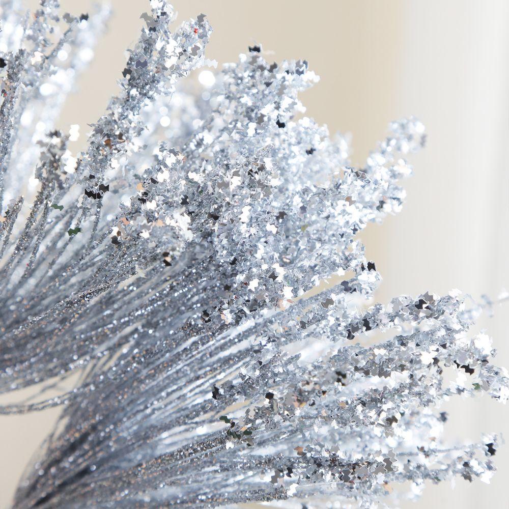 Glitter Finish Christmas Branch Plastic Material Christmas Branch Decoration Holiday