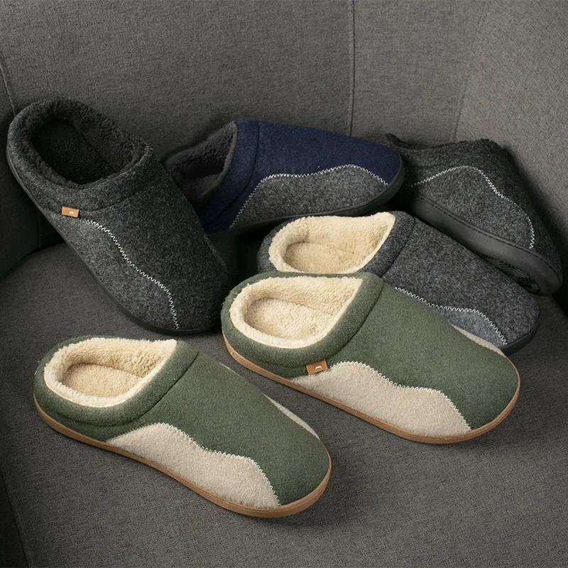 Men's Slipper Solid Color Autumn And Winter Home Soft Slipper Bedroom House Shoes Flat Heel Casual Shoes Men Zapatilla Mujer