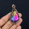 Rainbow Solar Quartz 999 Copper Wire Wrapped Pendant, Handmade Gemstone Pendant Jewelry, Gifts For Wife Brand New Pendant
