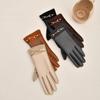 Full Finger  Gloves Thicken Winter Mittens Fashion Women Leather Gloves  Girl