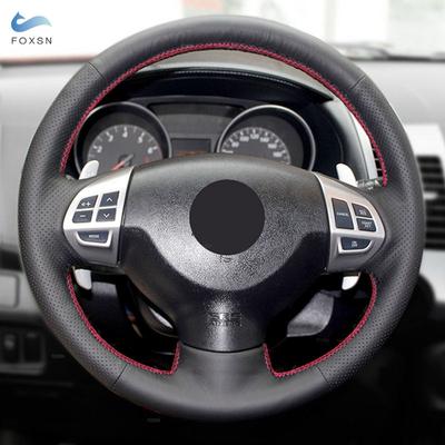For Mitsubishi Lancer X 10 2007-2015 Outlander 2006-2013 ASX 2010-2013 Pajero Sport 2008-2016 Car Steering Wheel Leather Cover