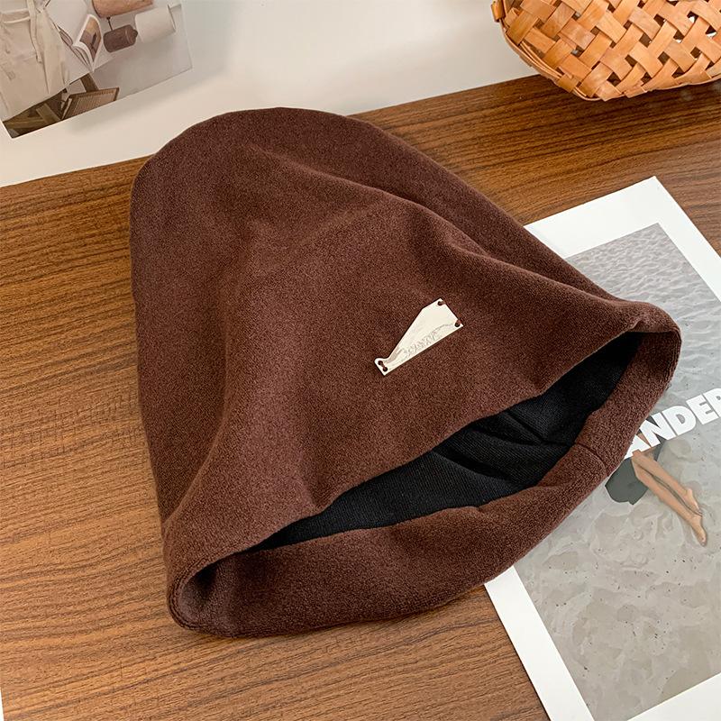 Women's autumn and winter hats, crimped warm knitted hats, ear protectors, cold-proof pullovers, and headcaps for men