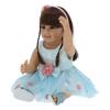 55cm Reborn Mädchenpuppe Modischer blauer Rock Lebensechte Kleinkindpuppe Kinderspielzeug Geschenk