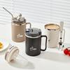 304 Stainless Steel Double Wall Insulated Coffee Mug Tumbler With Spoon&Tea Strainer Reusable Thermal Cup For Cold And Hot Water