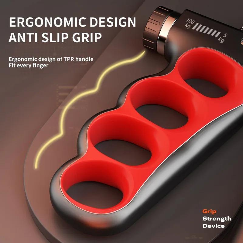 1-100Kg Adjustable Hand Grip Strengthener for Gym Wrist Exercise Muscle Recovery Fitness Strength Training