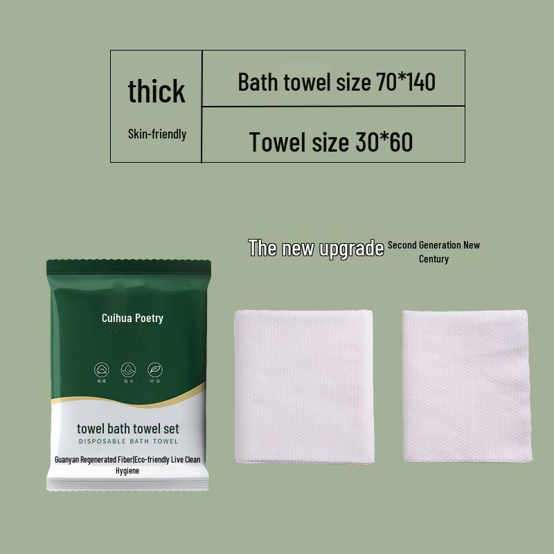 Thick Disposable Bath Towel for Hotels, B&Bs, Travel, and Beauty Salons - Individually Wrapped