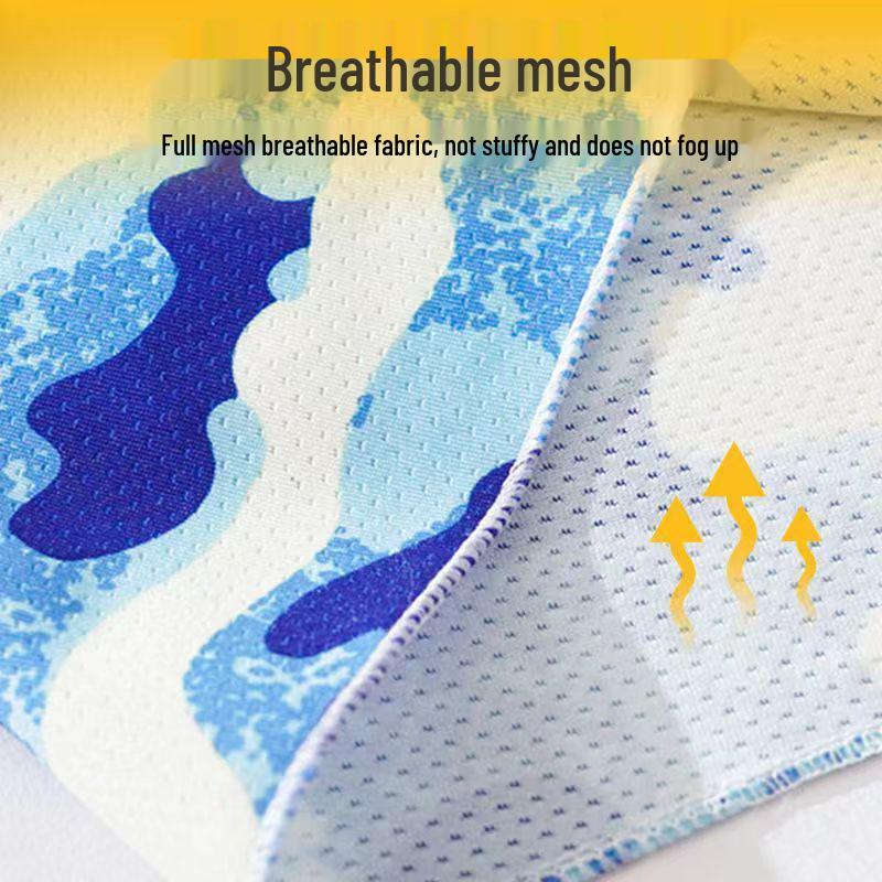 Ice Silk Sunscreen Face Mask for Men - Full Neck & Face UV Protection for Outdoor Cycling