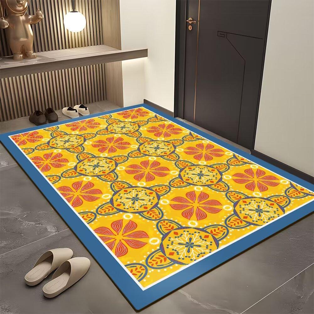 Tile Entrance Door Dirt-Resistant Bathroom Floor Mat Household Foot Mat Door Wear-Resistant Floor Mat