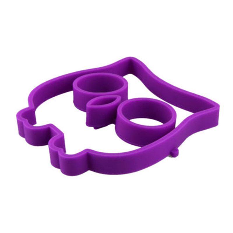 

Premium Quality Silicone Funny Owl Mould Egg Rings Cooking Shaper For Perfect Breakfasts фіолетовий