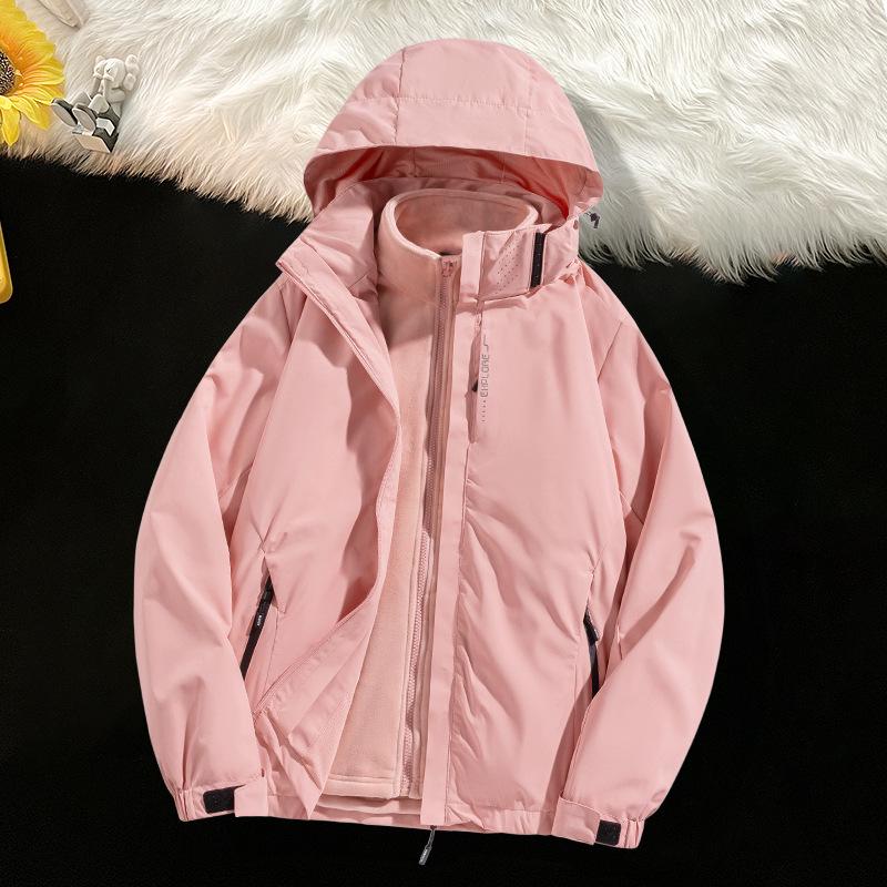 Windproof & Waterproof 3-in-1 Detachable Couples' Mountaineering and Skiing Suit Set