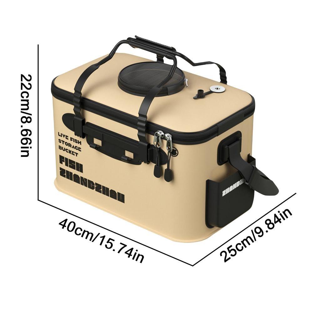 Foldable Live Fish Bucket Rectangular Live Fish Box Water Bag Fishing Bucket  Fishing Tackle