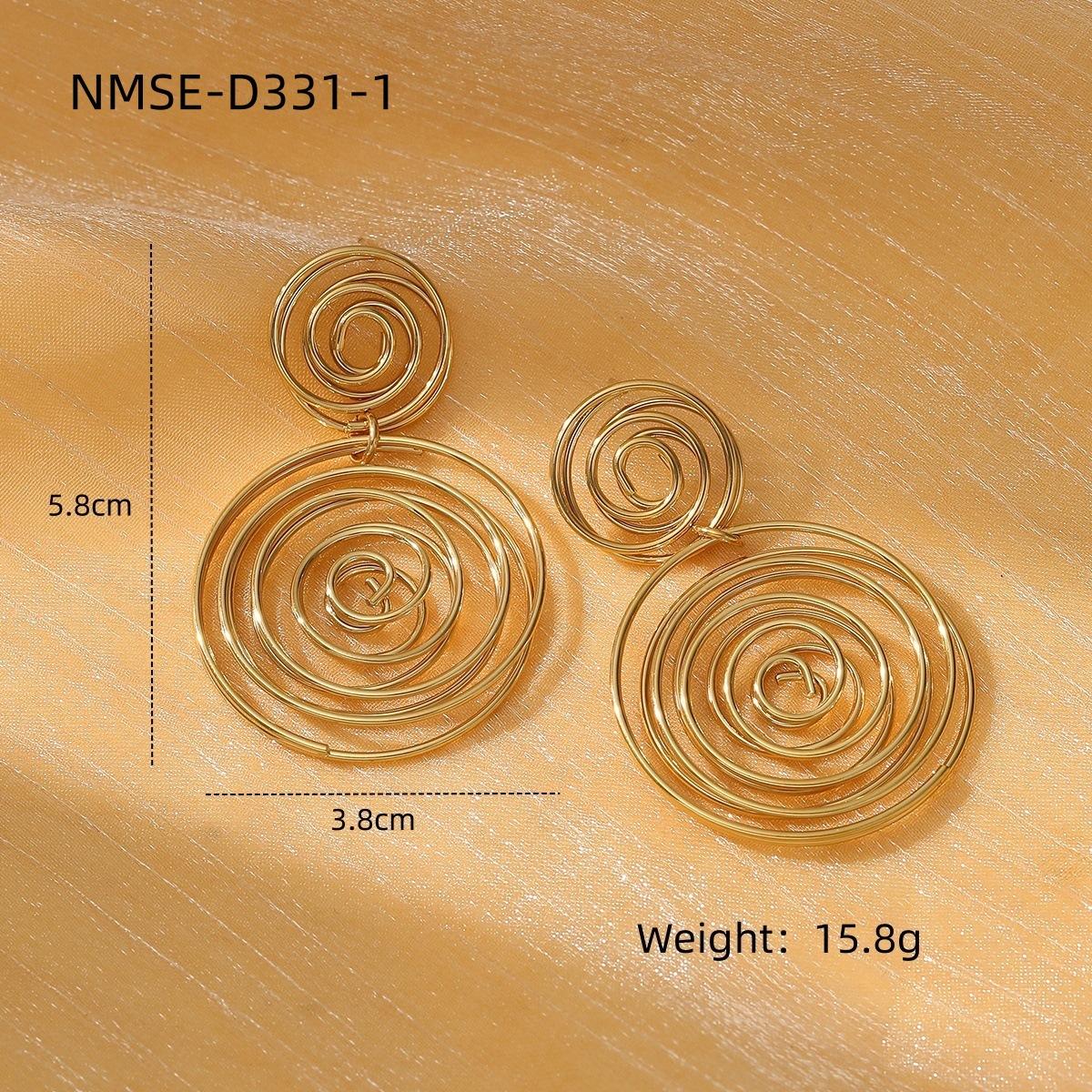 GEMCHIC Women s Geometric Coil Earrings Stainless Steel Statement Jewelry