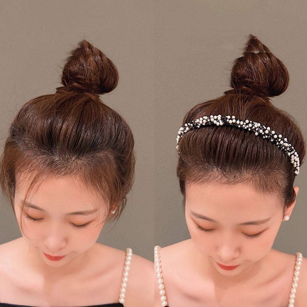 Pearl Rhinestones Antislip Hairband Sweet Face Wash Hair Hoop Female Hair Accessories
