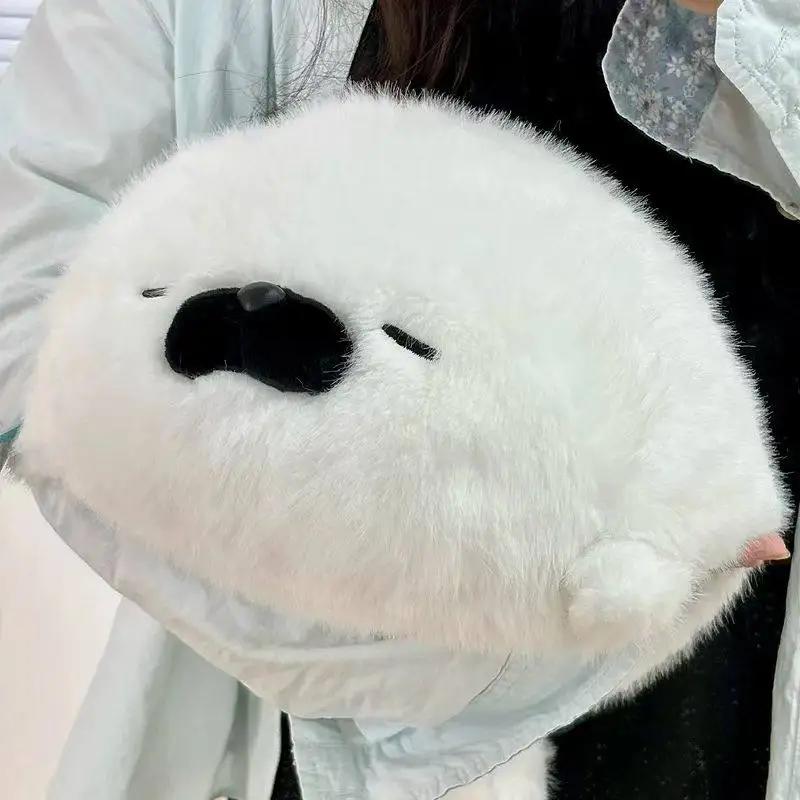 Kawaii Long Sea Otter Seal Plushies Huggable Pillow Soft Fluffy Stuffed Ocean Animal Cute Plushie For Sleeping Companion Gift