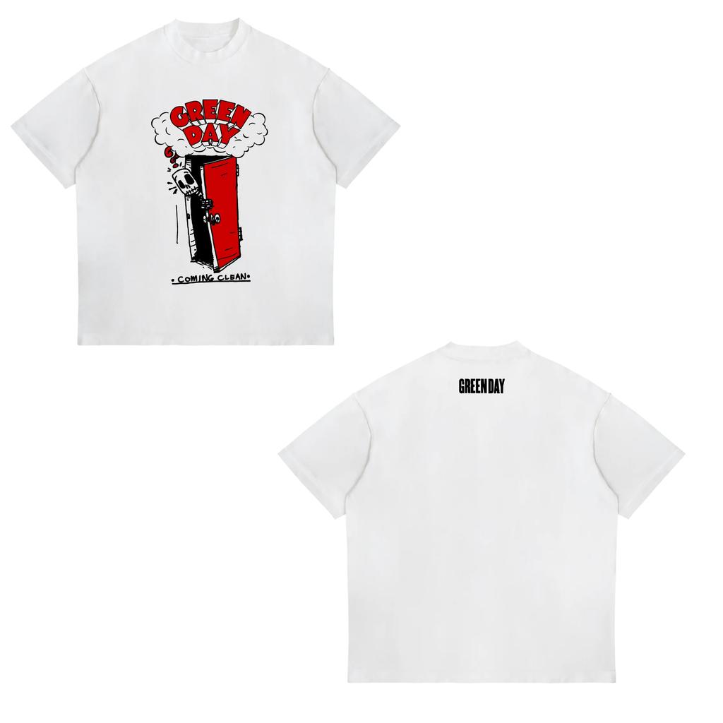 Punk Rock Band Green Day Dookie Graphic T Shirts Unisex Women Gothic Vintage Short Sleeve Tshirt Fashion Casual Oversized Tshirts