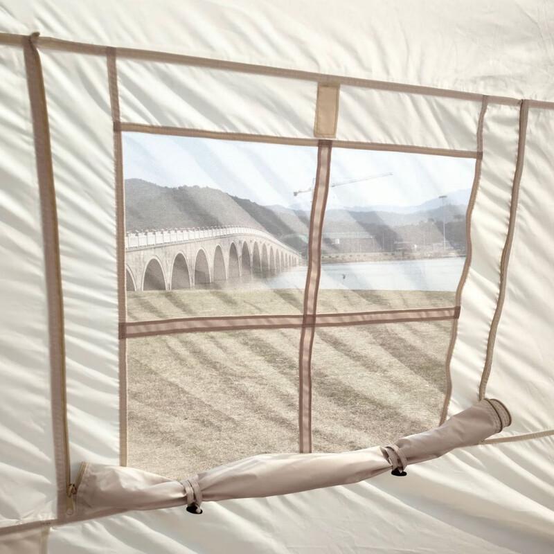 Portable 3-4 Person Inflatable Camping Tent with Canopy