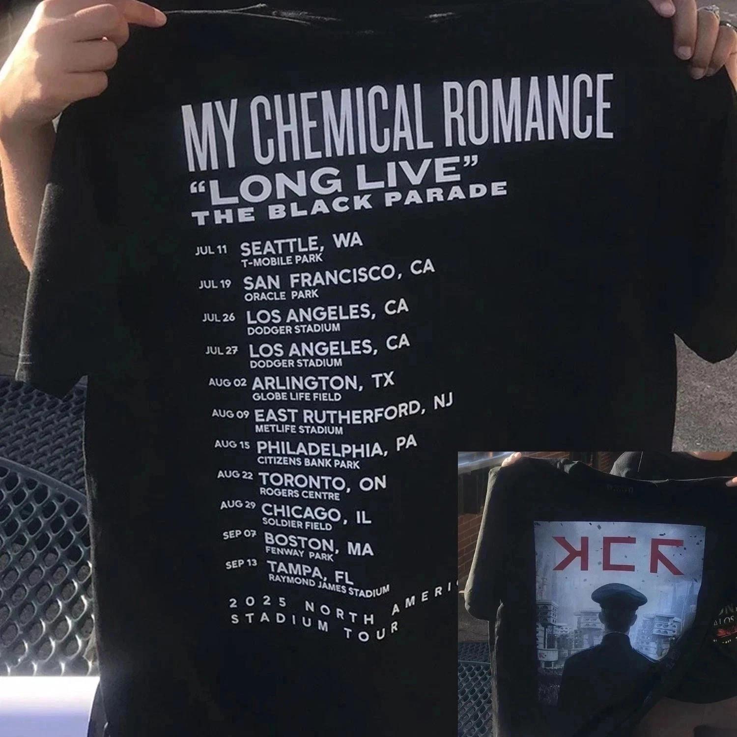 My Chemical Romance 2025 Североамериканский тур Да здравствует концерт The Black Parade 2XL