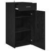 Sideboard Black Oak Effect 45 X 42.5 X 93 Cm Engineered Wood