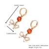 1 Pair Fashion Bow Dangle Earrings for Women Cubic Zirconia Earring Jewelry Christmas Party Accessories