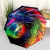 1pc Dragon Rainbow Automatic Folding Umbrella, Sturdy And Durable Automatic Folding Umbrella with 8 Ribs, Convenient for Outdoor Use014