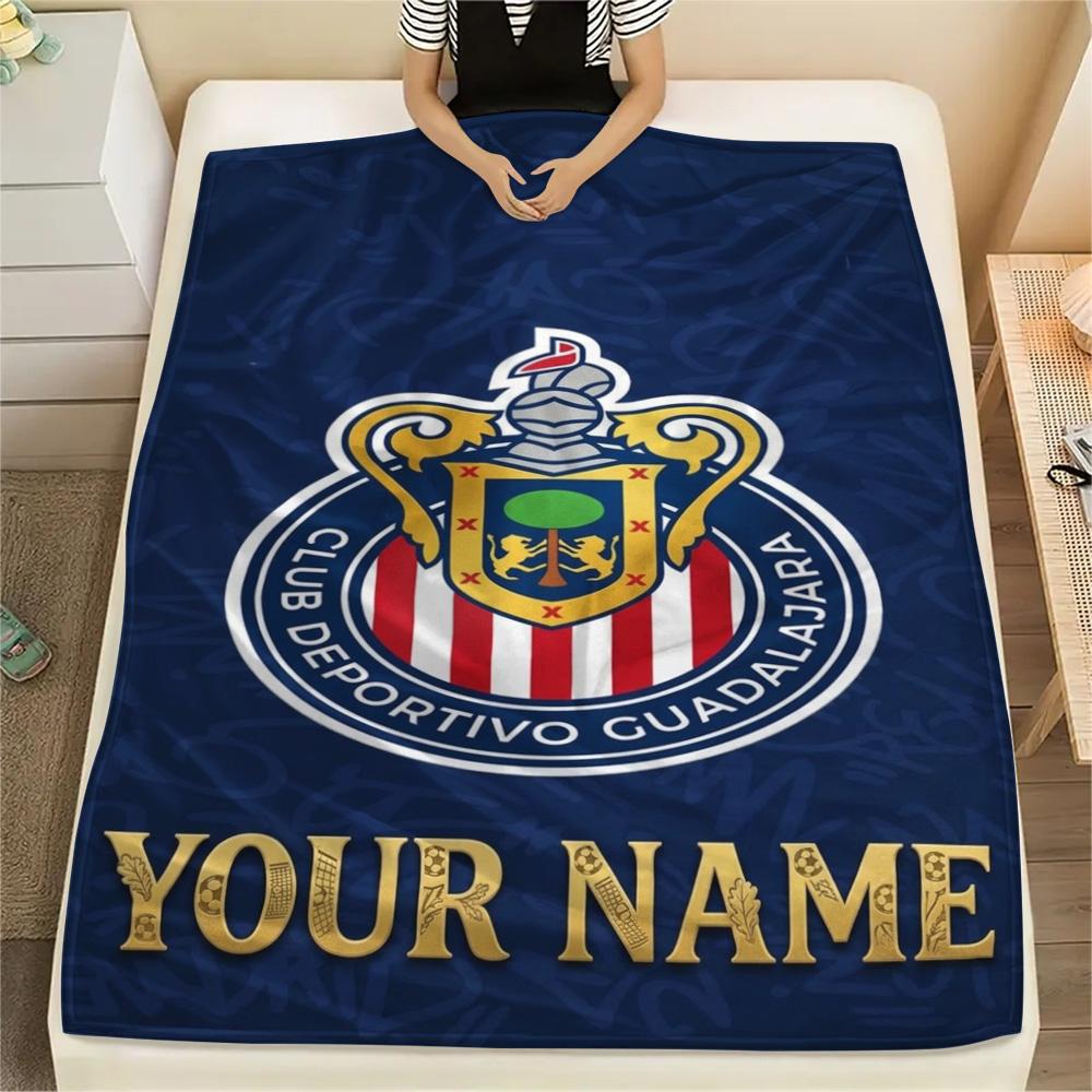 1PC Chivas Crest Fan Gear Custom Name Patterned Flannel Blanket Suitable For All Seasons For Home Decor Warmth And Comfort Gifts Holiday Present
