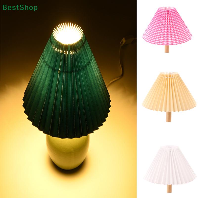 1Pc Ceiling Decor Fabric Pleated Lampshade Modern Washable Table Lamp Cover DIY Retro Chandelier Cloth Cover Living Dining Room
