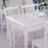 Square Transparent PVC Tablecloth Waterproof Dining Table Cover Transparent Table Cover  Household
