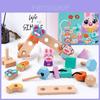 Wooden Animal Bead Stringing And Screw Assembly Educational Toy For Toddlers