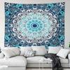 Mystical Blue Mandala Tapestry Background Cloth Hanging Cloth Bedroom Bedside Decorative Wall Cloth Rental Dormitory Tapestry