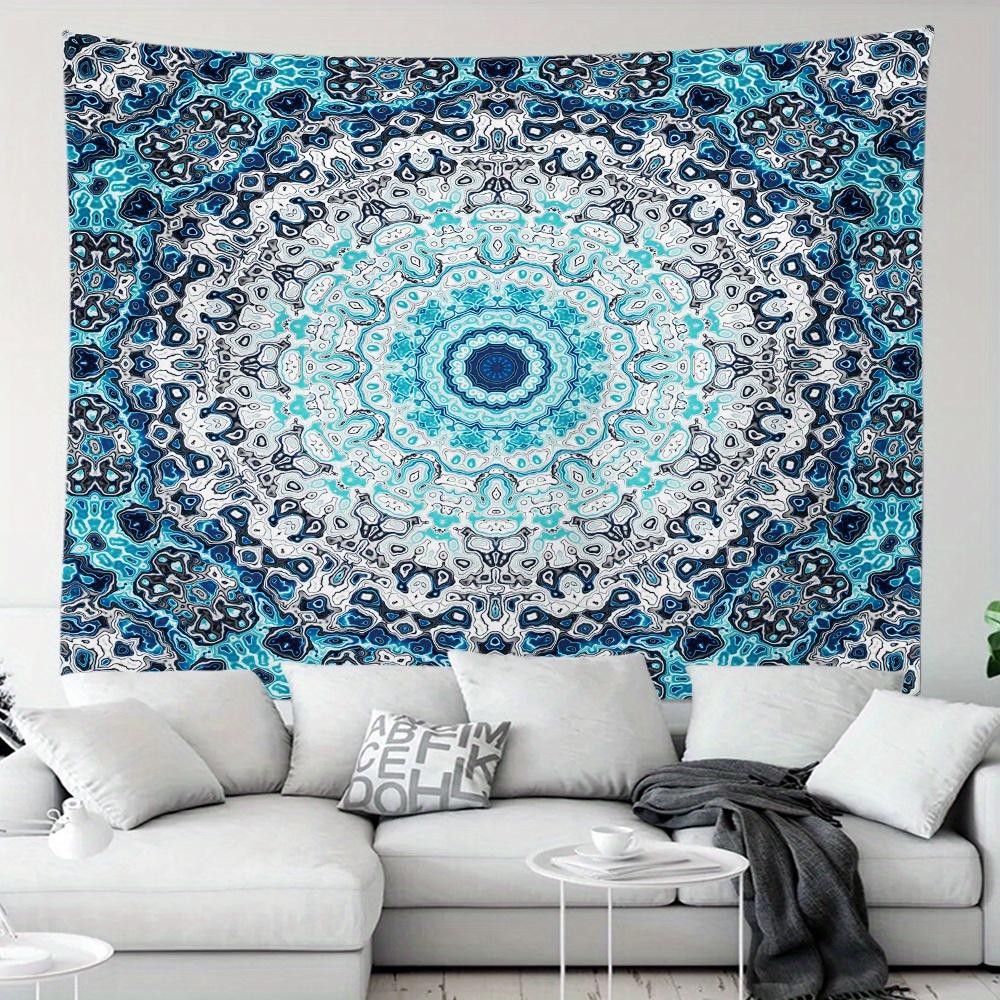 Mystical Blue Mandala Tapestry Background Cloth Hanging Cloth Bedroom Bedside Decorative Wall Cloth Rental Dormitory Tapestry