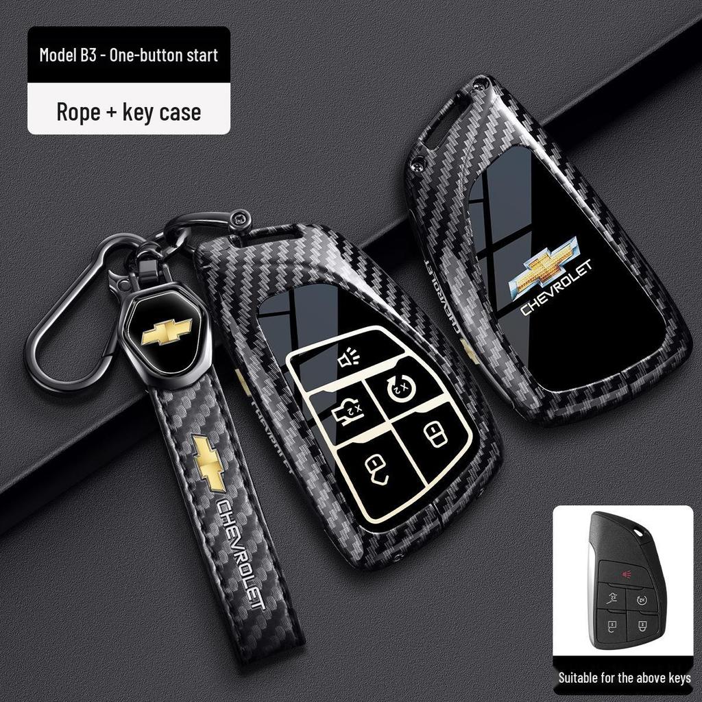 Chevrolet Schlüsselabdeckung für Cruze, Cavalier, Malibu XL, Equinox, Trax (Kohlefaser)
