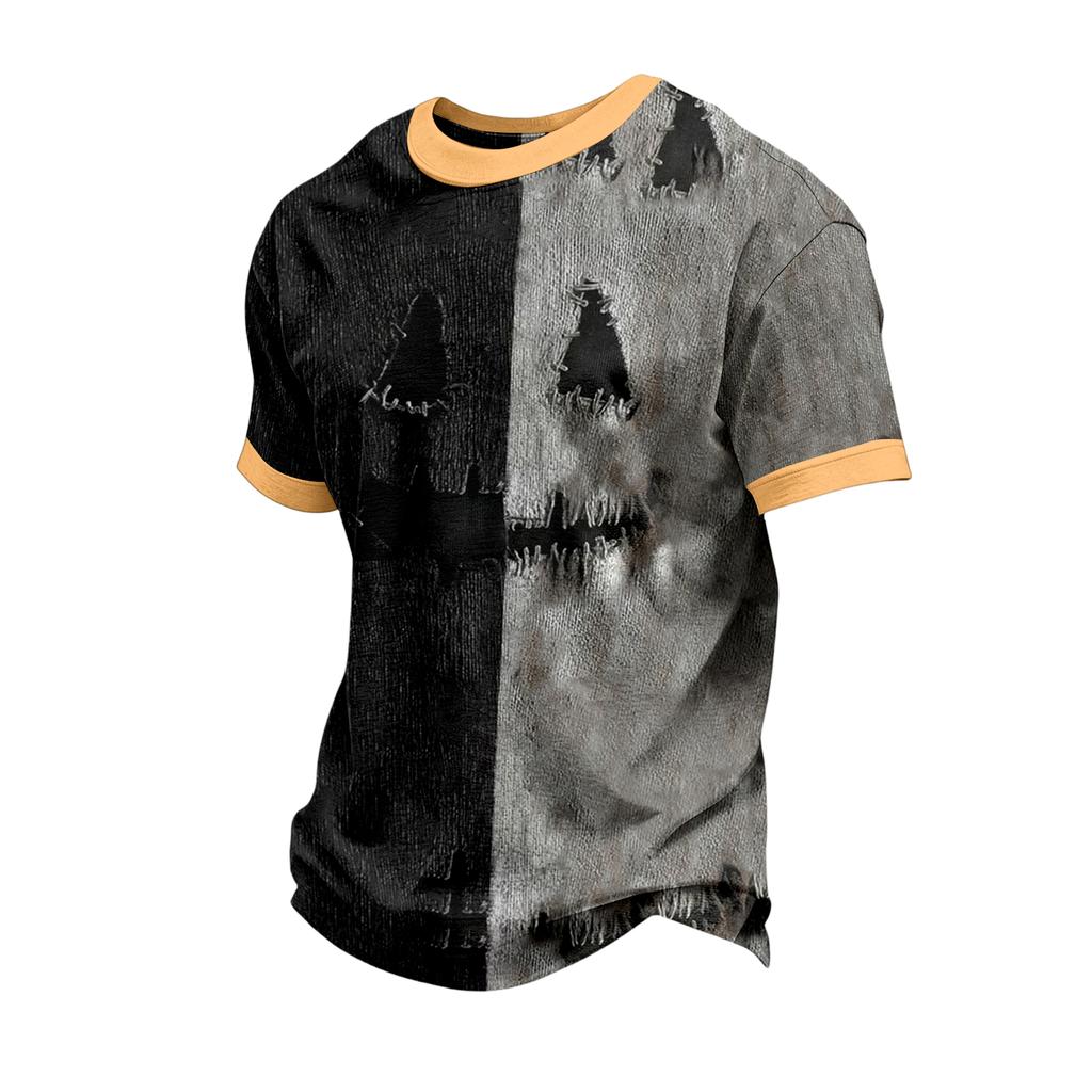Men's Short Sleeve Halloween Print T-Shirt Casual Fashion Top
